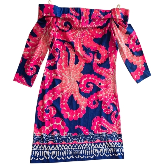 Lilly Pulitzer Dresses & Skirts - NWT Lilly Pulitzer Laurana Mocean Pink and Blue Floral Dress